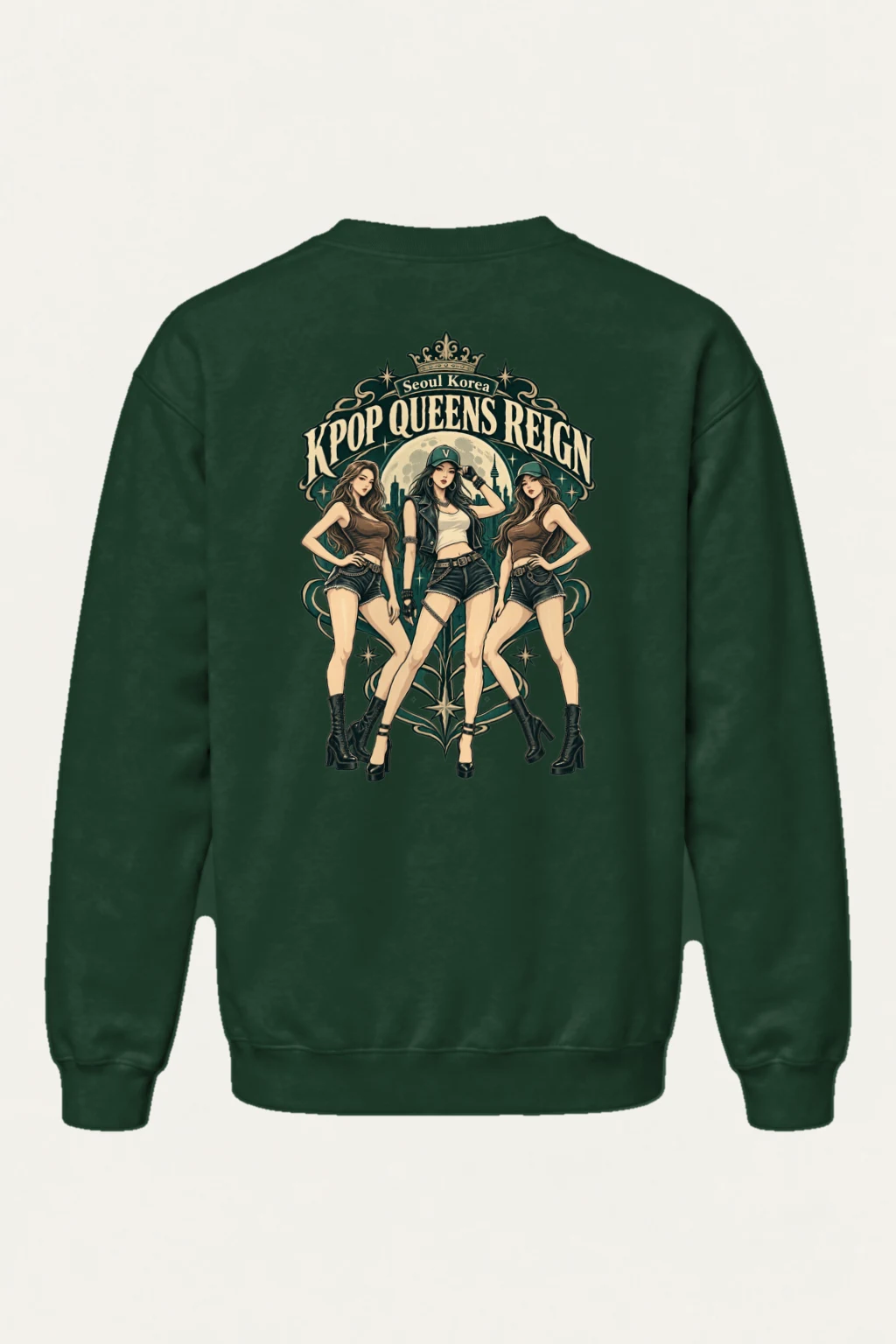 "Kpop Queens Reign" Heavy Blend Unisex Crewneck Sweatshirt | Gildan 18000