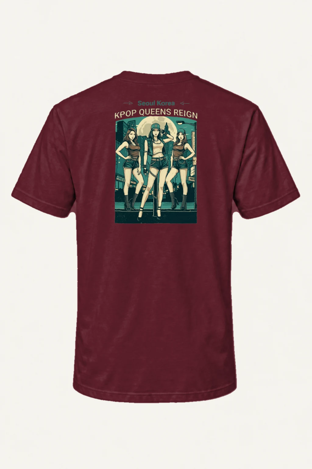 "Kpop Queens Reign" Heavyweight Unisex Crewneck T-shirt | Gildan 5000