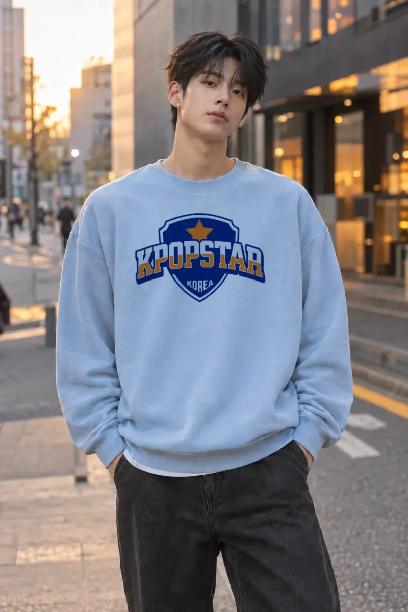 "Kpopstar Korea Emblem" Heavy Blend Unisex Crewneck Sweatshirt | Gildan 18000