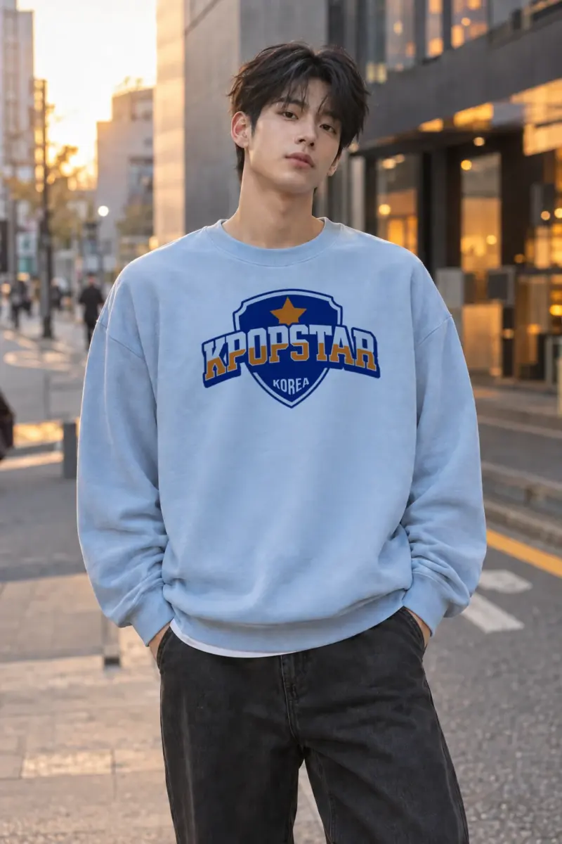 "Kpopstar Korea Emblem" Heavy Blend Unisex Crewneck Sweatshirt | Gildan 18000