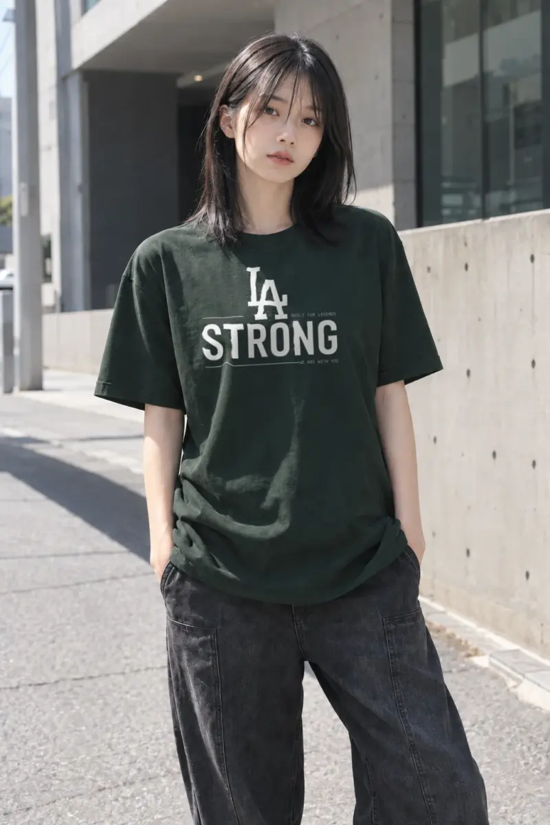 “LA Built For Legends” Heavyweight Unisex Crewneck T-shirt | Gildan 5000