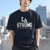 "LA Hope Lives Here" Heavyweight Unisex Crewneck T-shirt | Gildan 5000