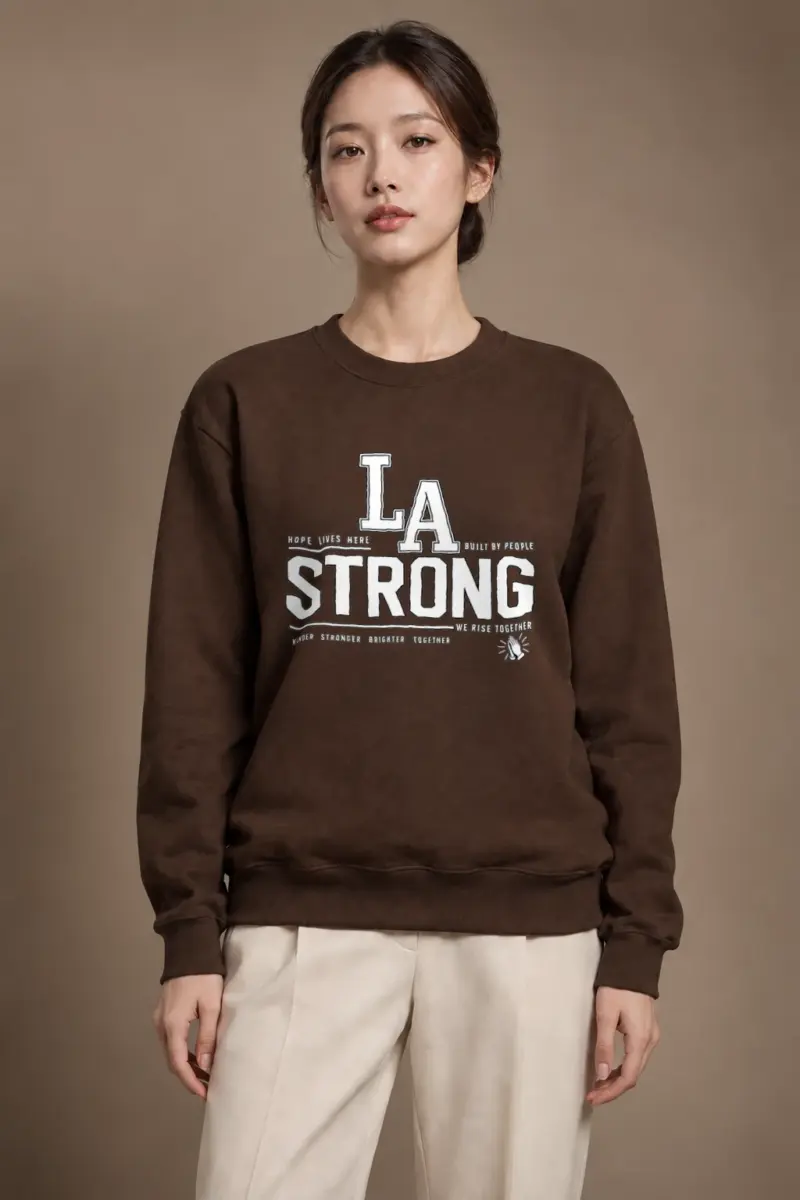"LA Strong Together" Heavy Blend Unisex Crewneck Sweatshirt | Gildan 18000