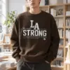 "LA Strong Together" Heavy Blend Unisex Crewneck Sweatshirt | Gildan 18000