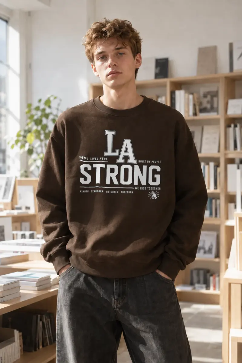 "LA Strong Together" Heavy Blend Unisex Crewneck Sweatshirt | Gildan 18000