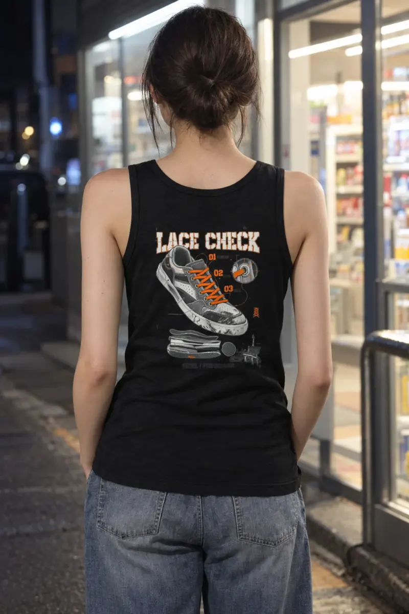 “Lace Check” Unisex Jersey Tank