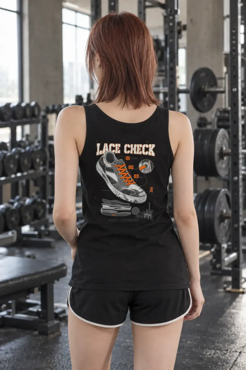 "Lace Check" Unisex Jersey Tank