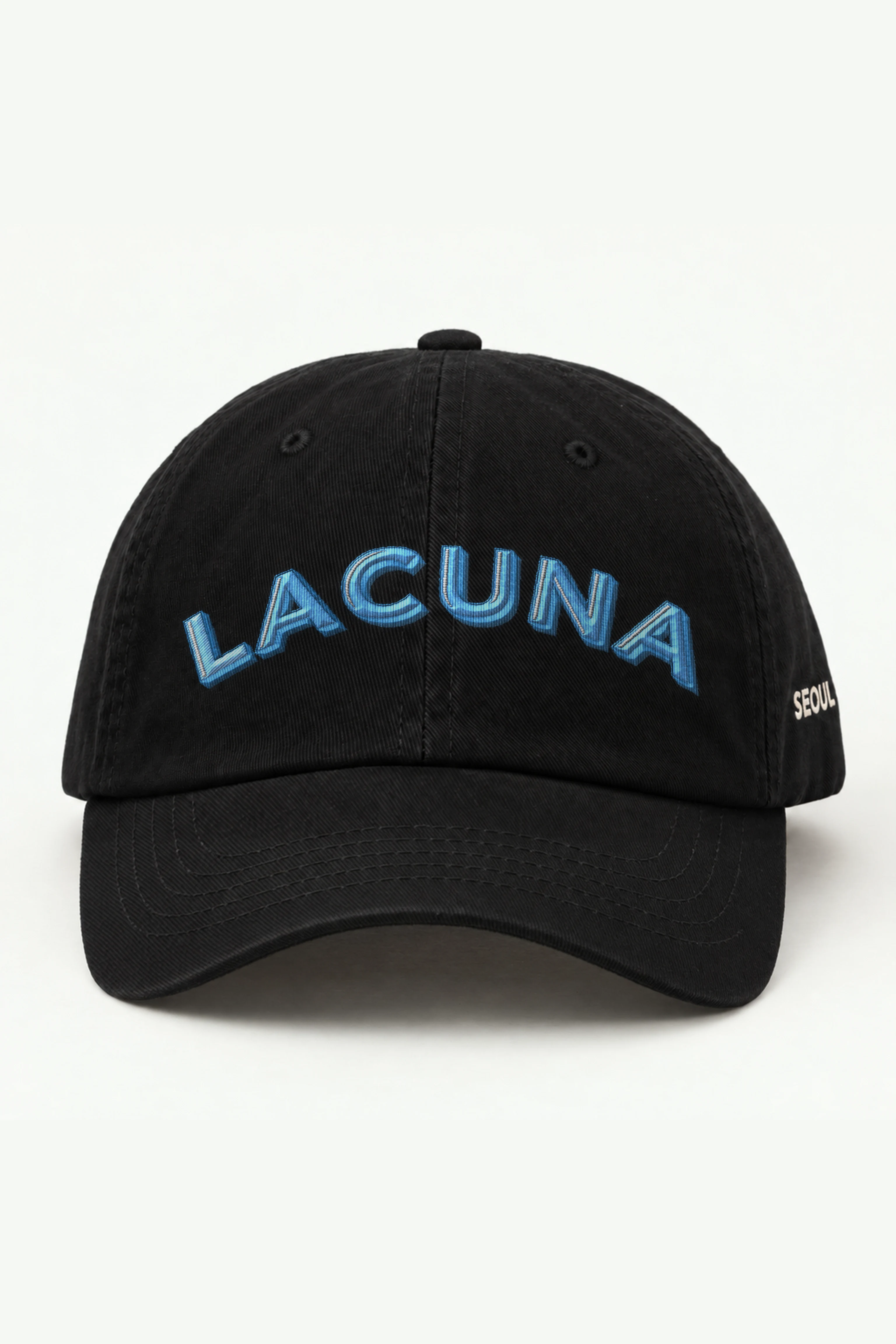 "Lacuna Block" Classic Dad Hat · Embroidered — black/cap-front