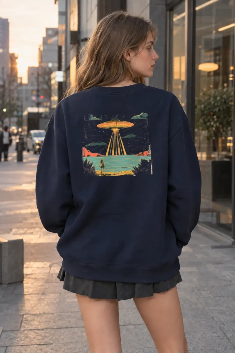“Lake Light Encounter” Heavy Blend Unisex Crewneck Sweatshirt | Gildan 18000