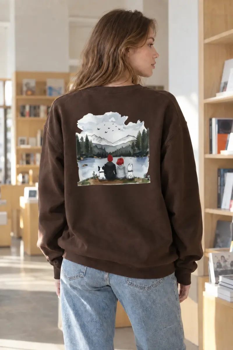 “Lake Lookout” Heavy Blend Unisex Crewneck Sweatshirt | Gildan 18000