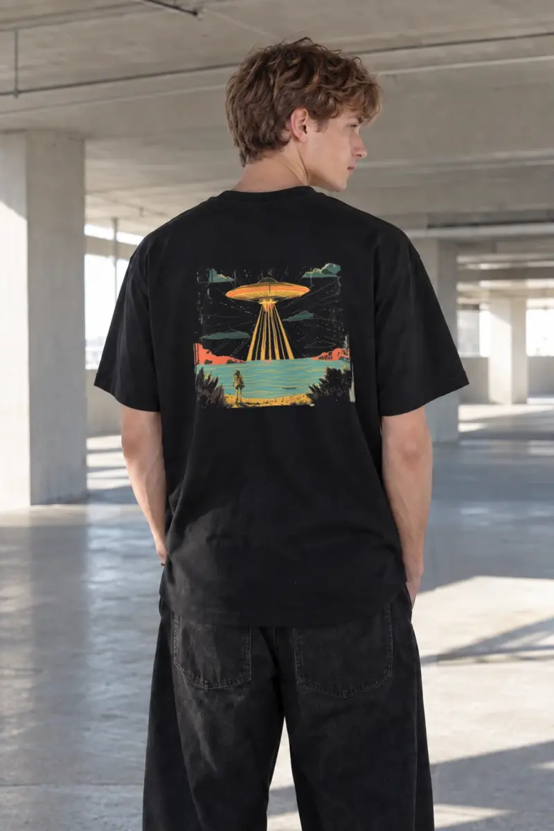"Lake Saucer" Heavyweight Unisex Crewneck T-shirt | Gildan 5000