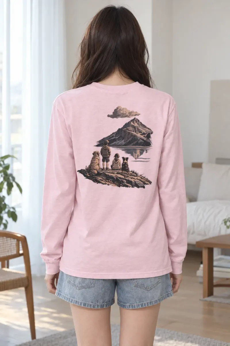 "Lake’s Edge" Unisex Longsleeve T-shirt | Gildan 2400