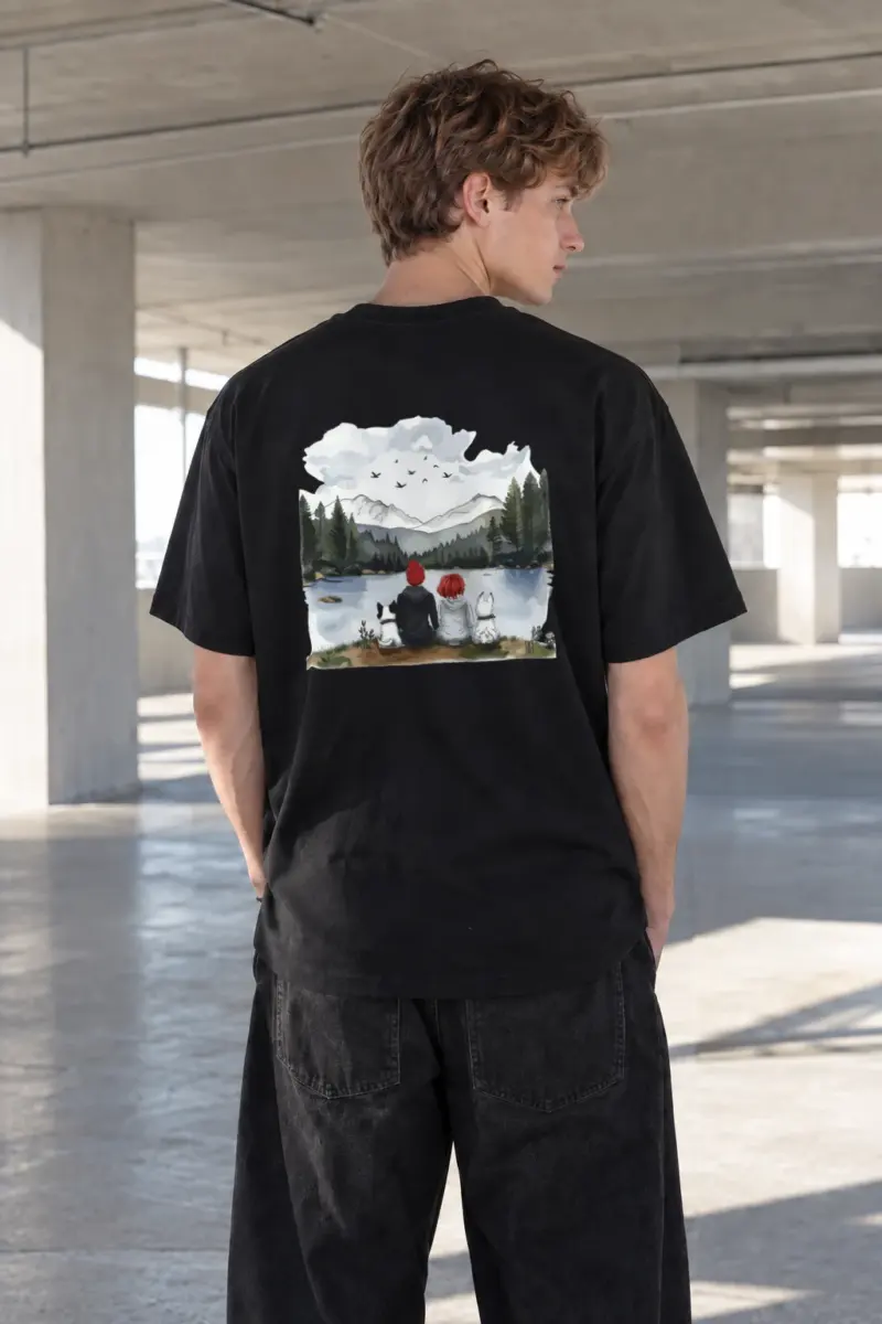 “Lakeside Companions” Heavyweight Unisex Crewneck T-shirt | Gildan 5000