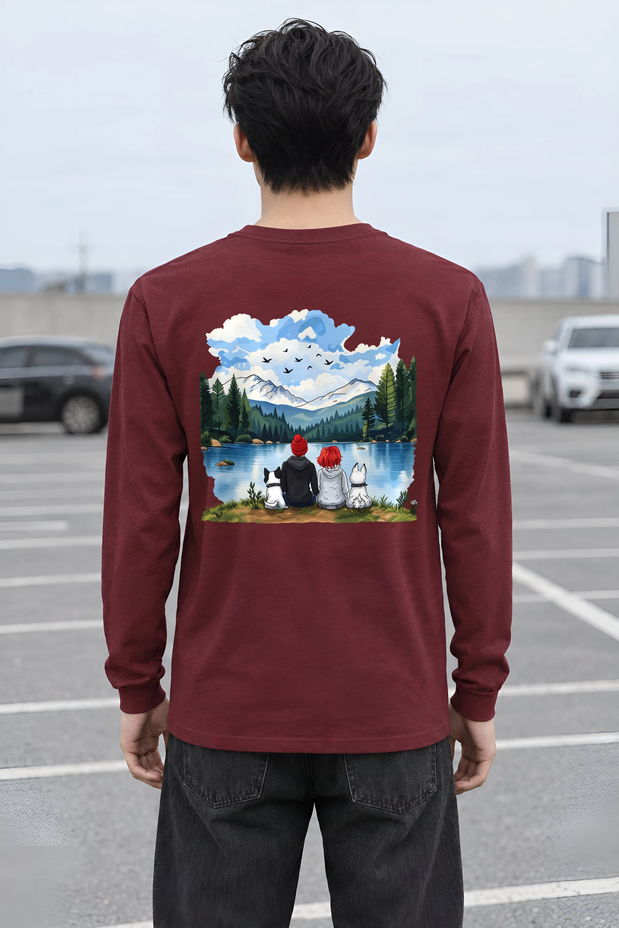 "Lakeside Companions" Unisex Longsleeve T-shirt