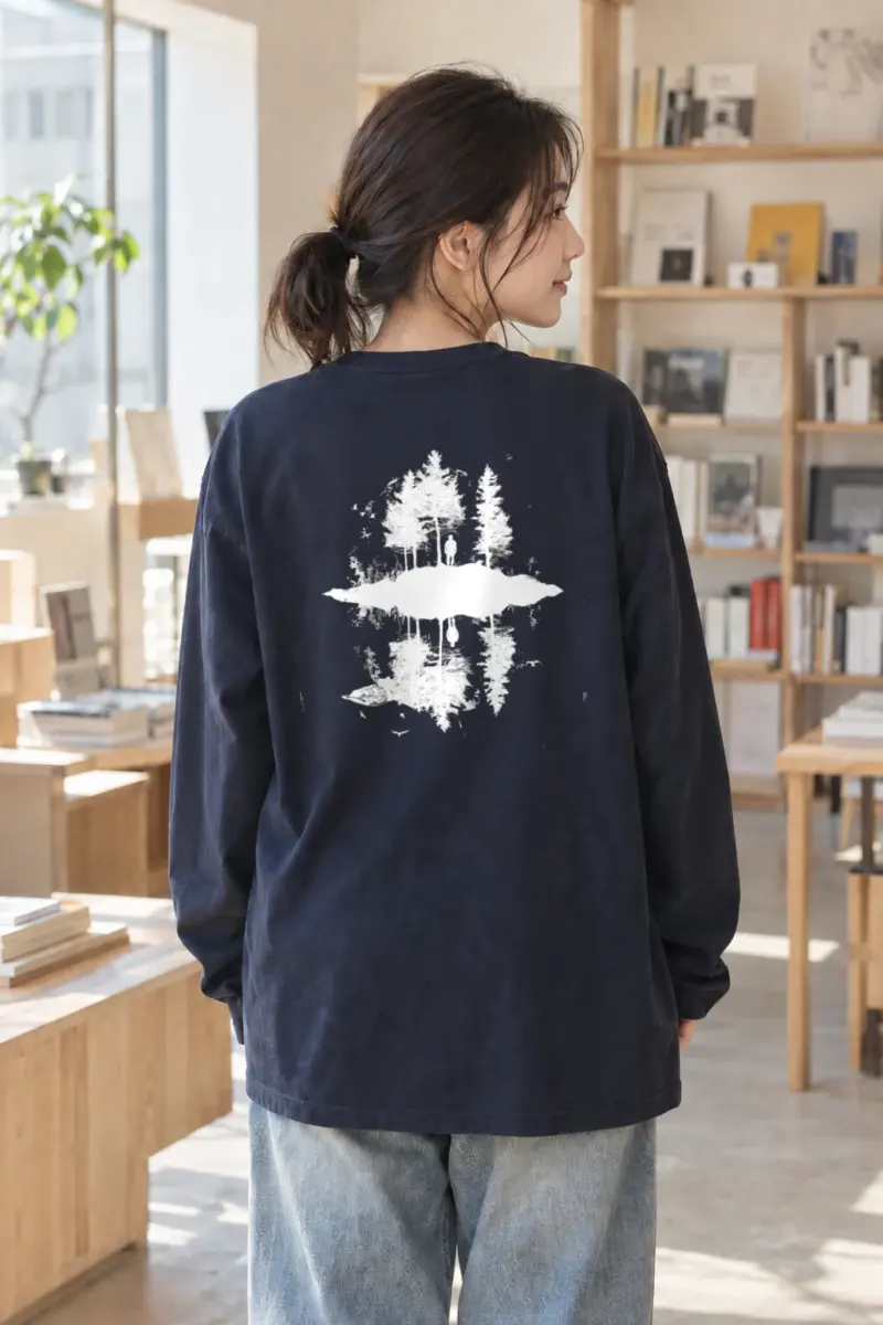 "Lakeside Reflections" Unisex Longsleeve T-shirt | Gildan 2400