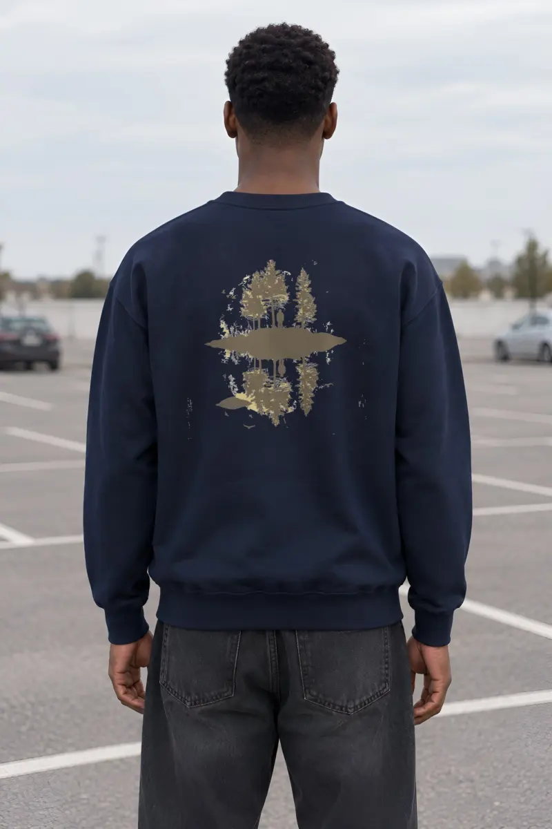 "Lakeside Solitude" Heavy Blend Unisex Crewneck Sweatshirt