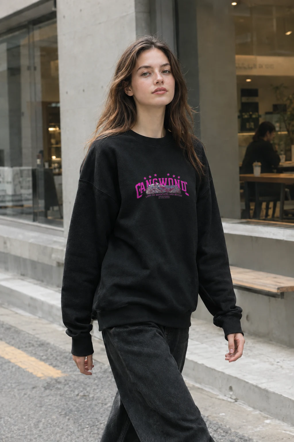 "Land of Mountains" Heavy Blend Unisex Crewneck Sweatshirt | Gildan 18000
