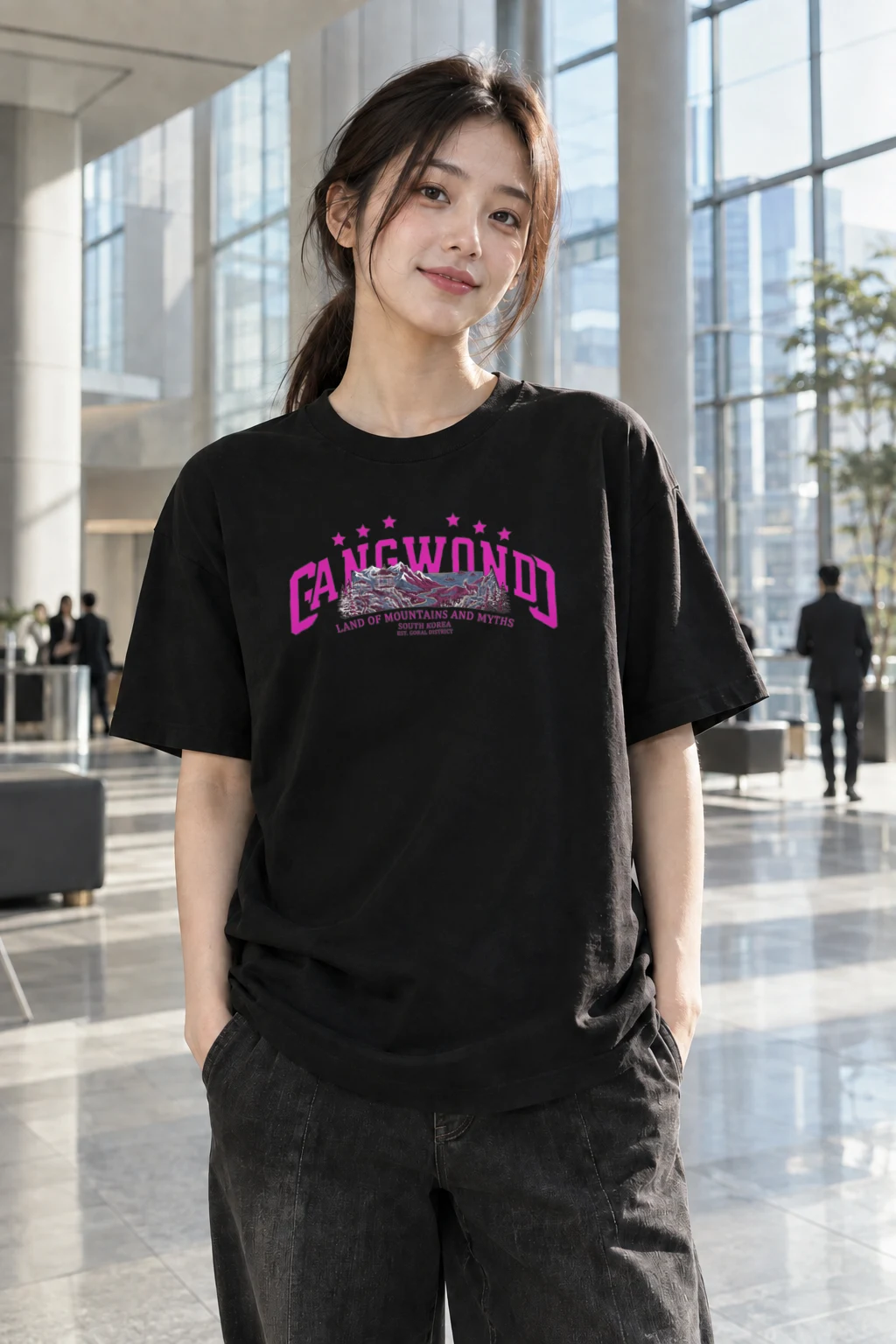 "Land of Mountains" Heavyweight Unisex Crewneck T-shirt | Gildan 5000