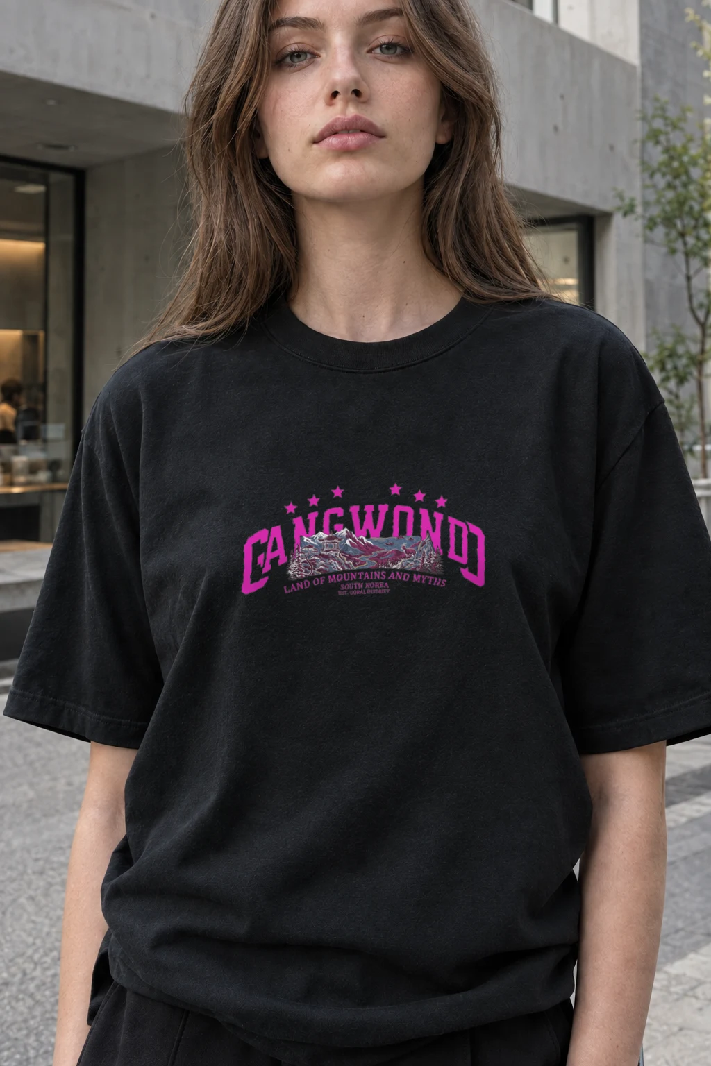 "Land of Mountains" Heavyweight Unisex Crewneck T-shirt | Gildan 5000