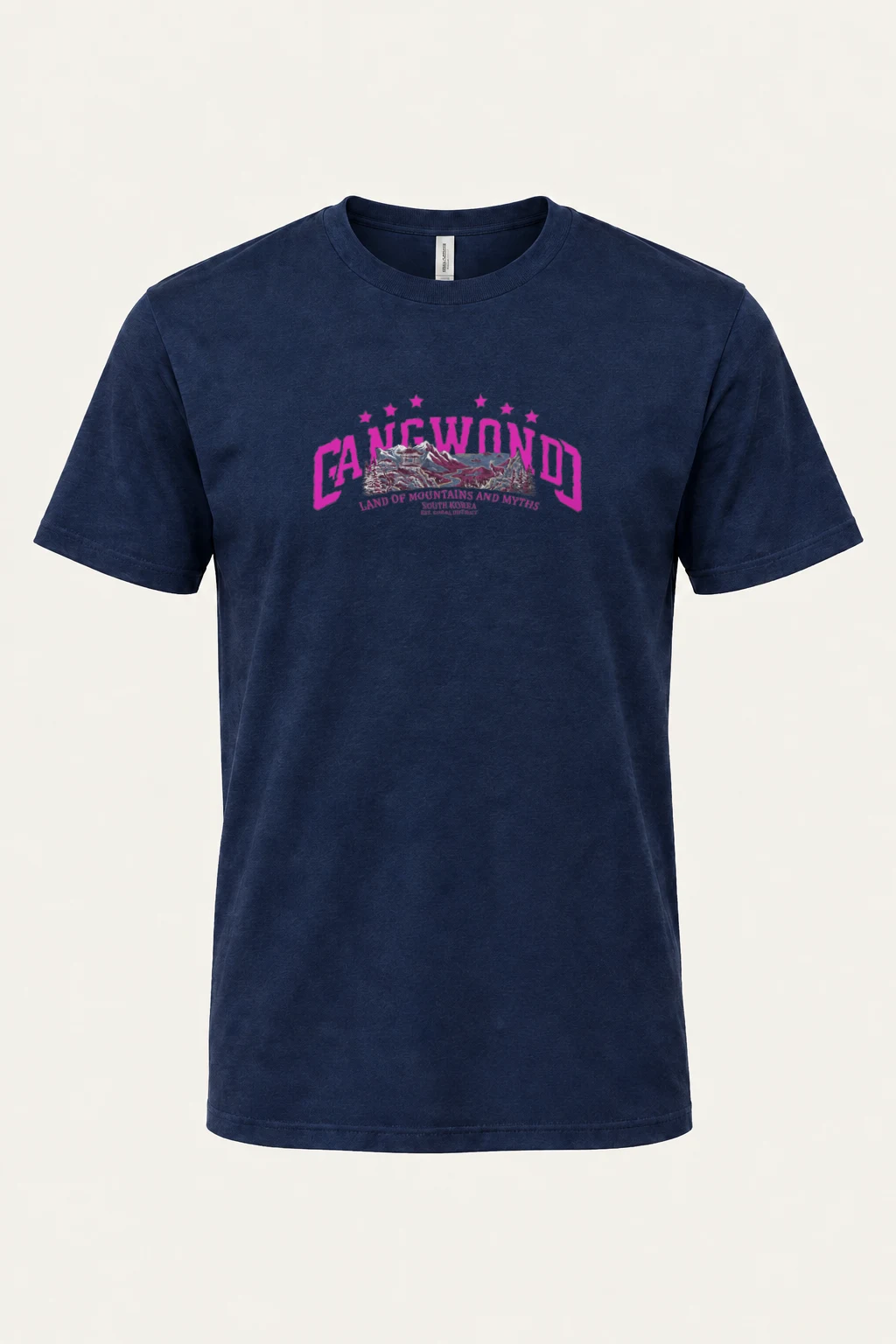 "Land of Mountains" Heavyweight Unisex Crewneck T-shirt | Gildan 5000