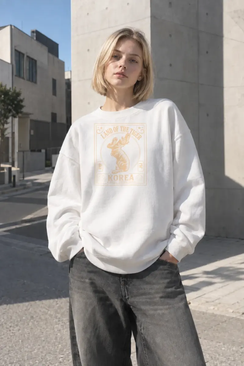 "Land Of The Tiger" Heavy Blend Unisex Crewneck Sweatshirt | Gildan 18000