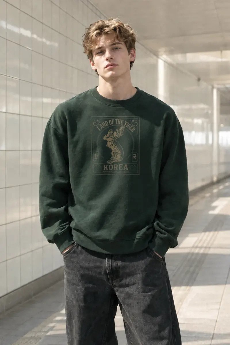 "Land Of The Tiger" Heavy Blend Unisex Crewneck Sweatshirt | Gildan 18000