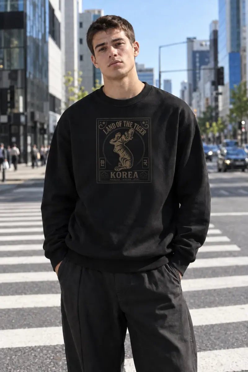"Land Of The Tiger" Heavy Blend Unisex Crewneck Sweatshirt | Gildan 18000