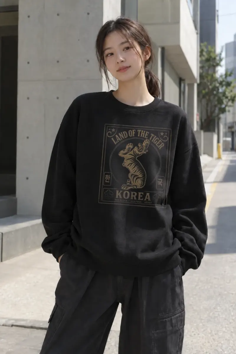 "Land Of The Tiger" Heavy Blend Unisex Crewneck Sweatshirt | Gildan 18000