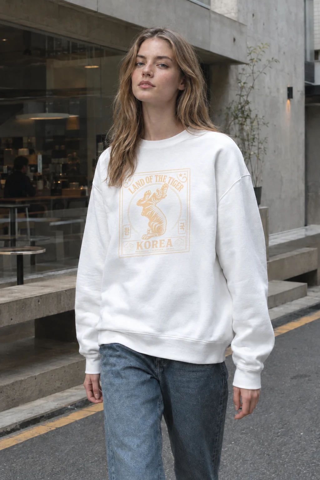 "Land Of The Tiger" Heavy Blend Unisex Crewneck Sweatshirt | Gildan 18000