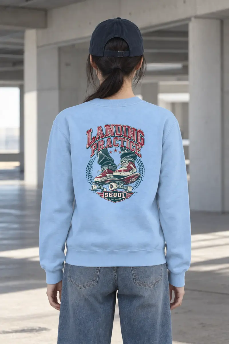 "Landing Practice" Heavy Blend Unisex Crewneck Sweatshirt