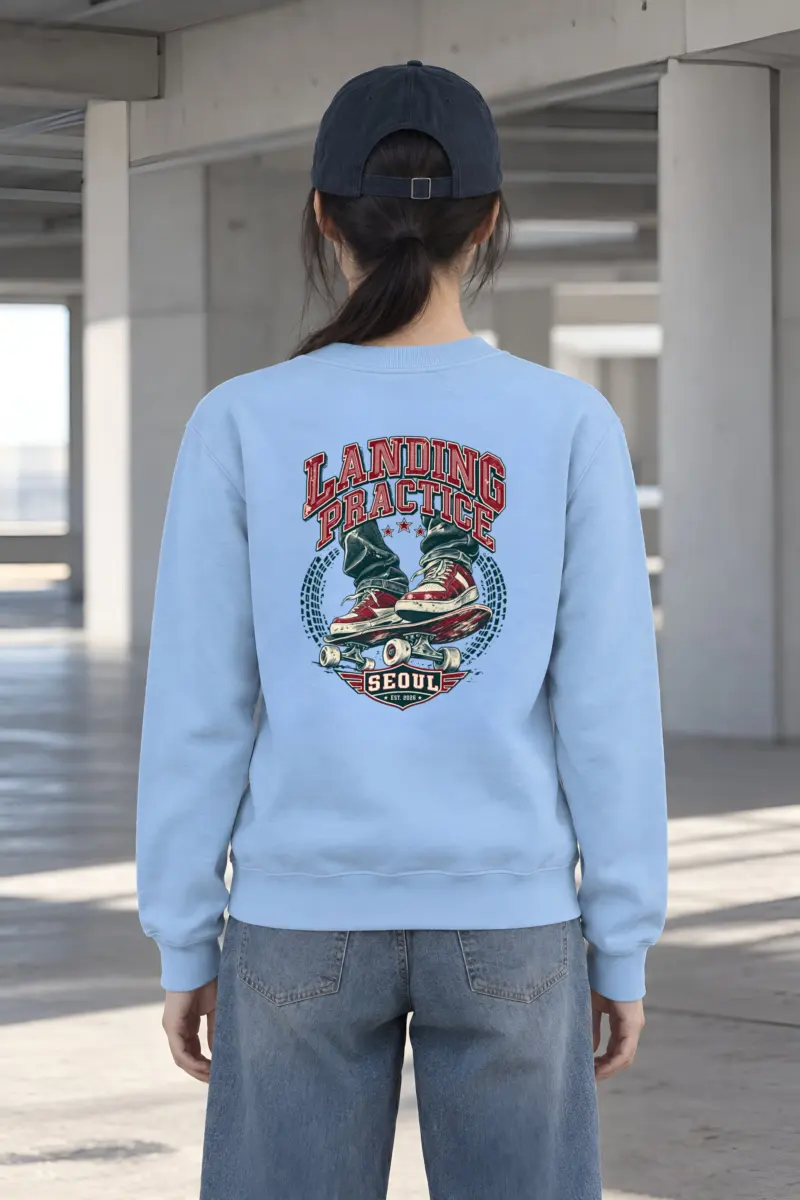 "Landing Practice" Heavy Blend Unisex Crewneck Sweatshirt