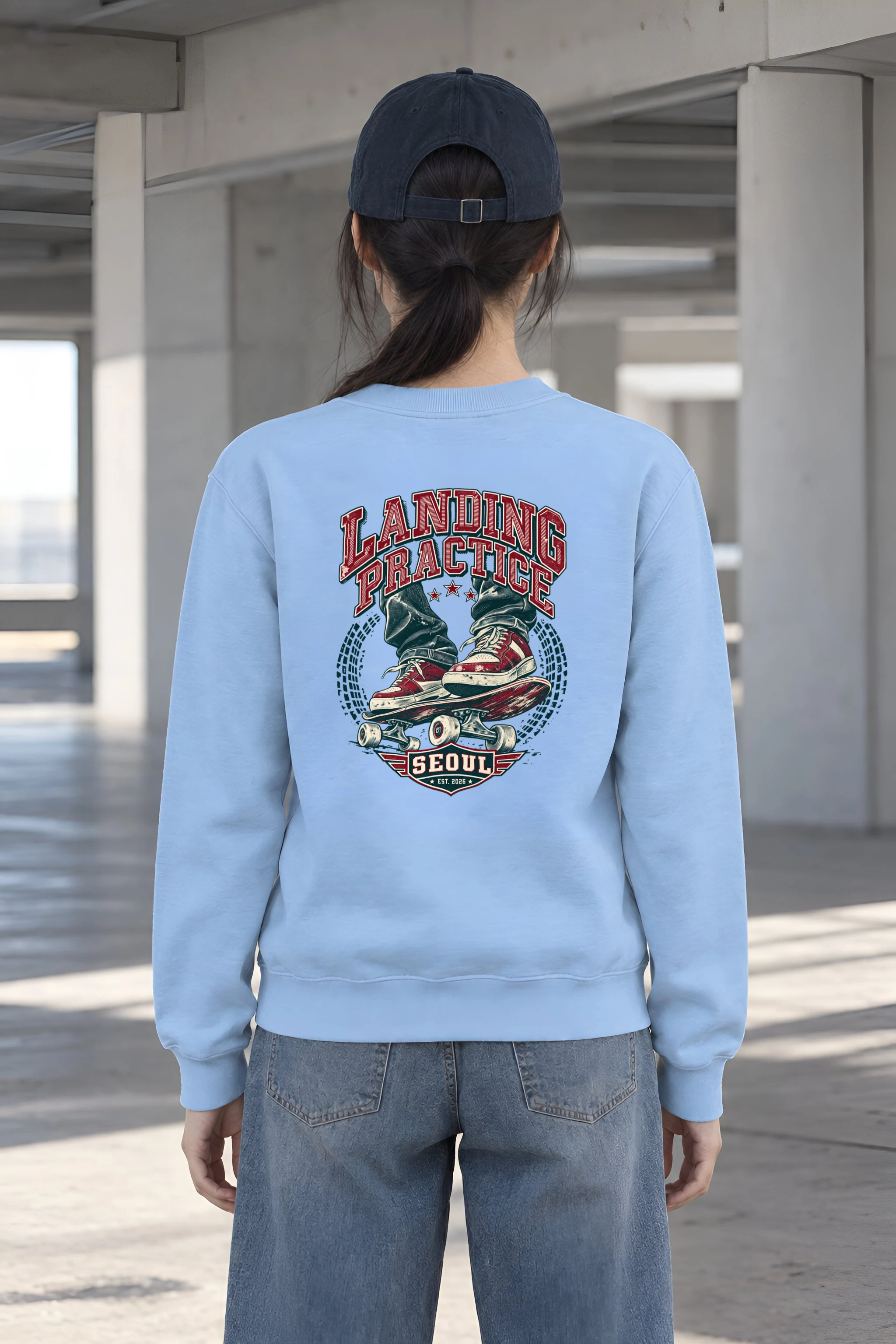 "Landing Practice" Heavy Blend Unisex Crewneck Sweatshirt