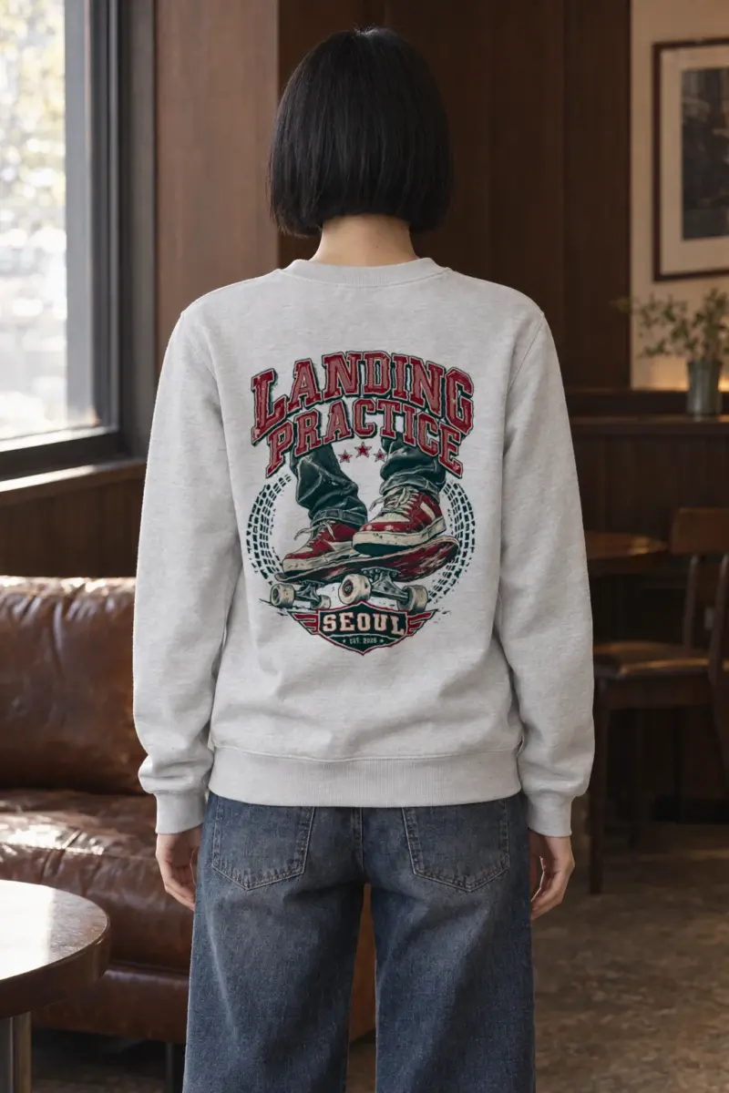 "Landing Practice" Heavy Blend Unisex Crewneck Sweatshirt