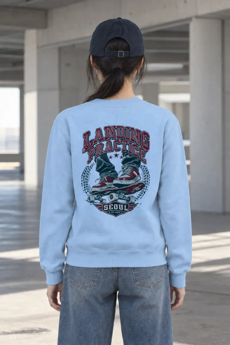 "Landing Practice" Heavy Blend Unisex Crewneck Sweatshirt