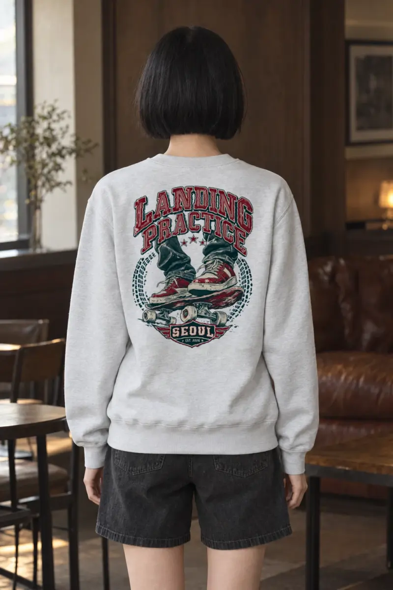 "Landing Practice" Heavy Blend Unisex Crewneck Sweatshirt | Gildan 18000