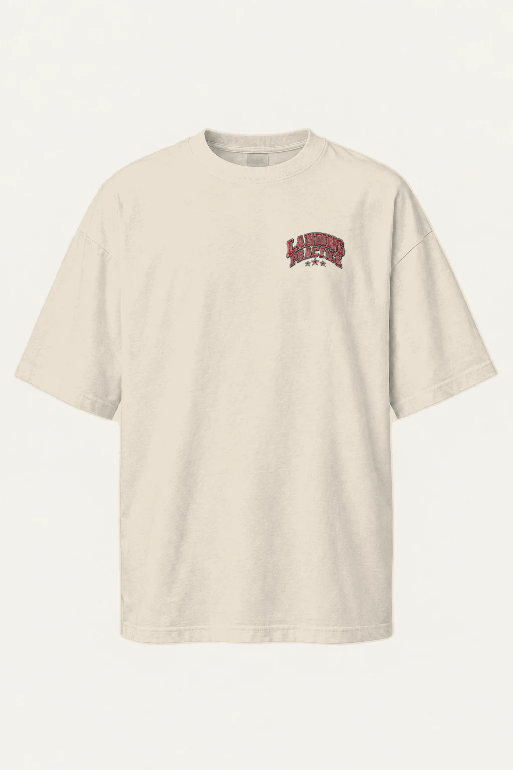 "Landing Practice" Men's Oversized Heavyweight Crewneck T-Shirt | Shaka Wear SHMHSS