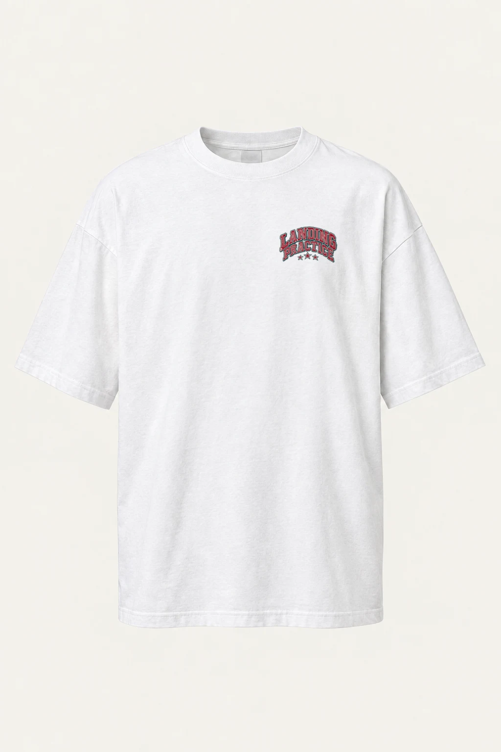 "Landing Practice" Men's Oversized Heavyweight Crewneck T-Shirt | Shaka Wear SHMHSS