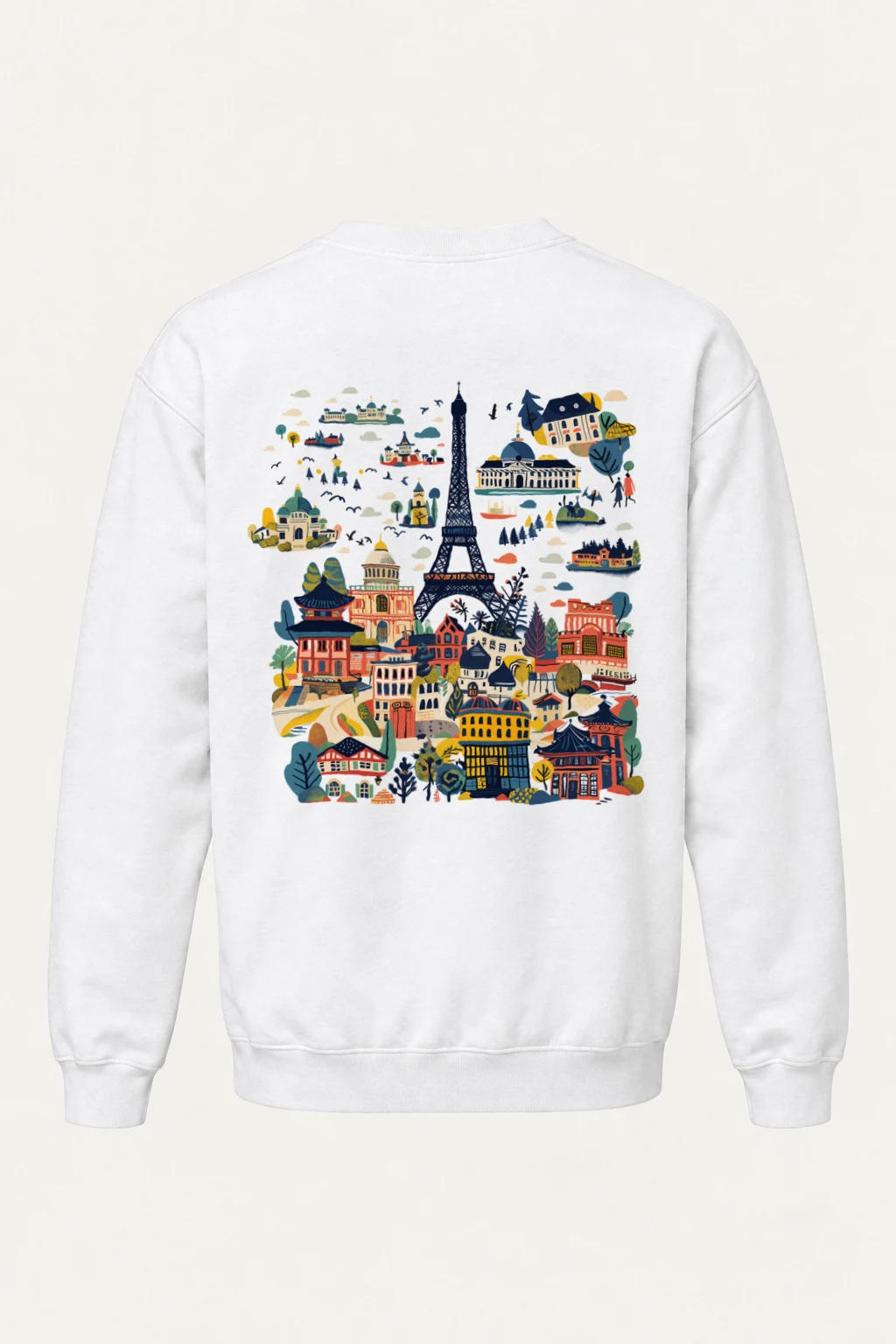 "Landmark Postcard" Heavy Blend Unisex Crewneck Sweatshirt | Gildan 18000