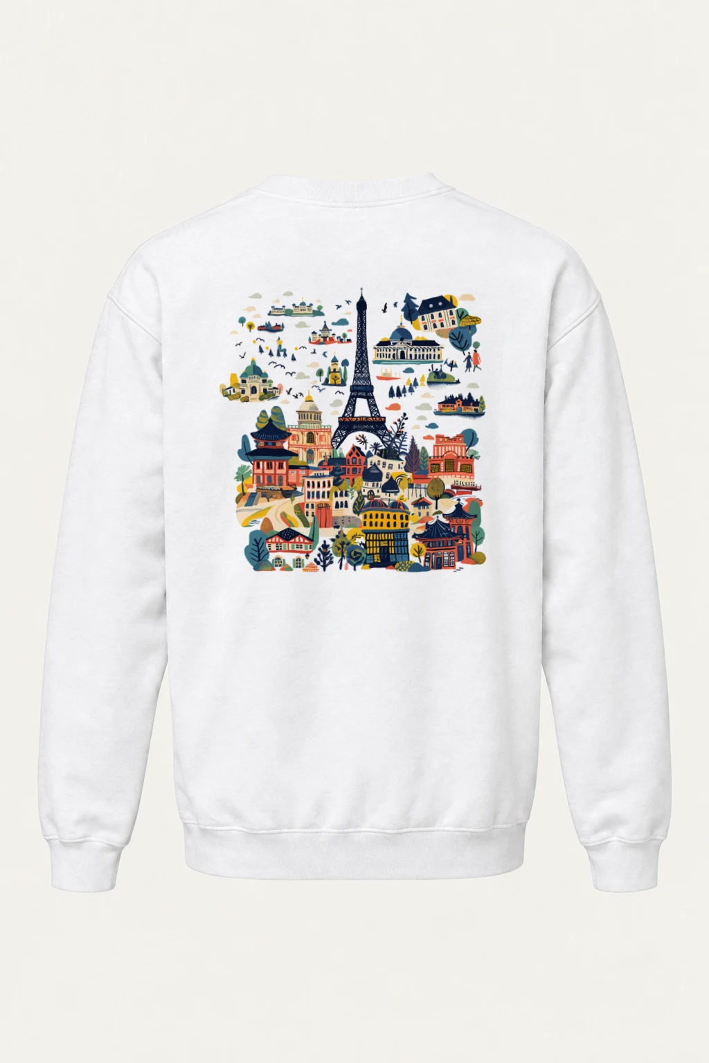 "Landmark Postcard" Heavy Blend Unisex Crewneck Sweatshirt | Gildan 18000