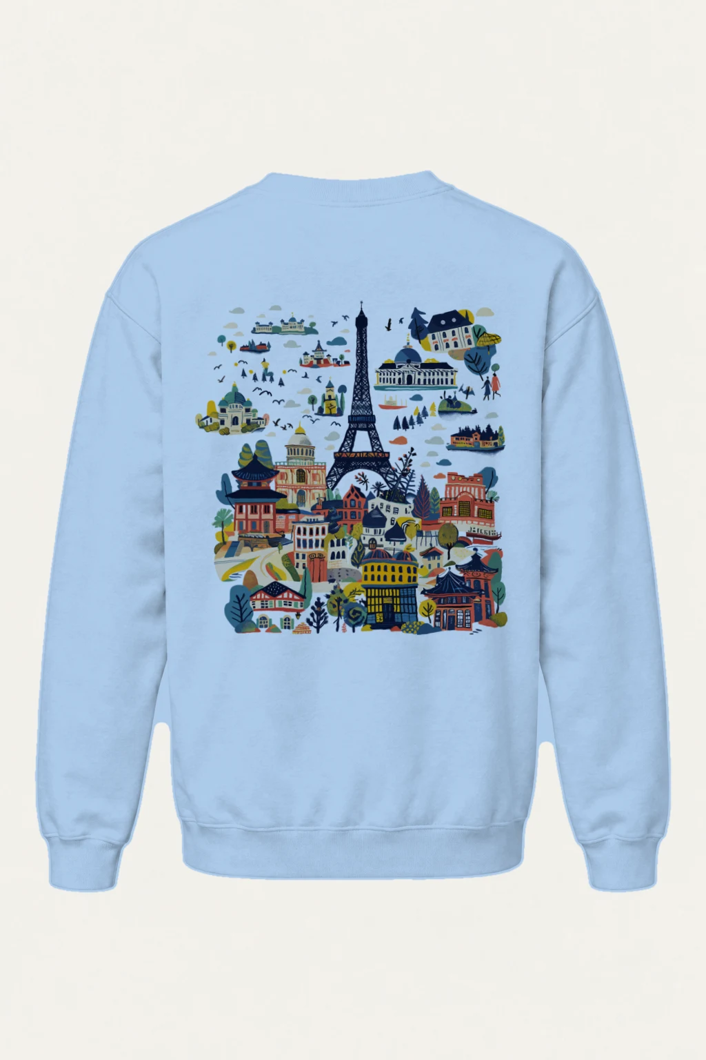 "Landmark Postcard" Heavy Blend Unisex Crewneck Sweatshirt | Gildan 18000