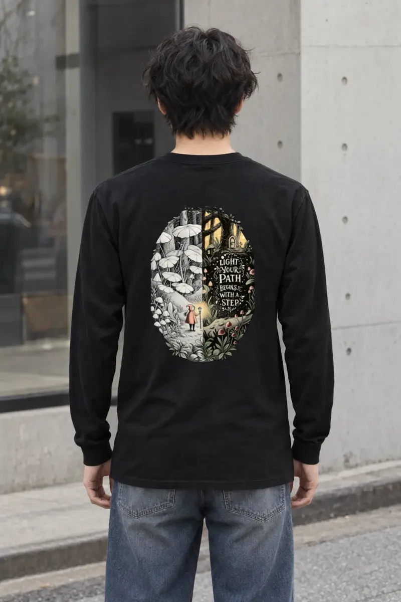 "Lantern Woodland Path" Unisex Longsleeve T-shirt