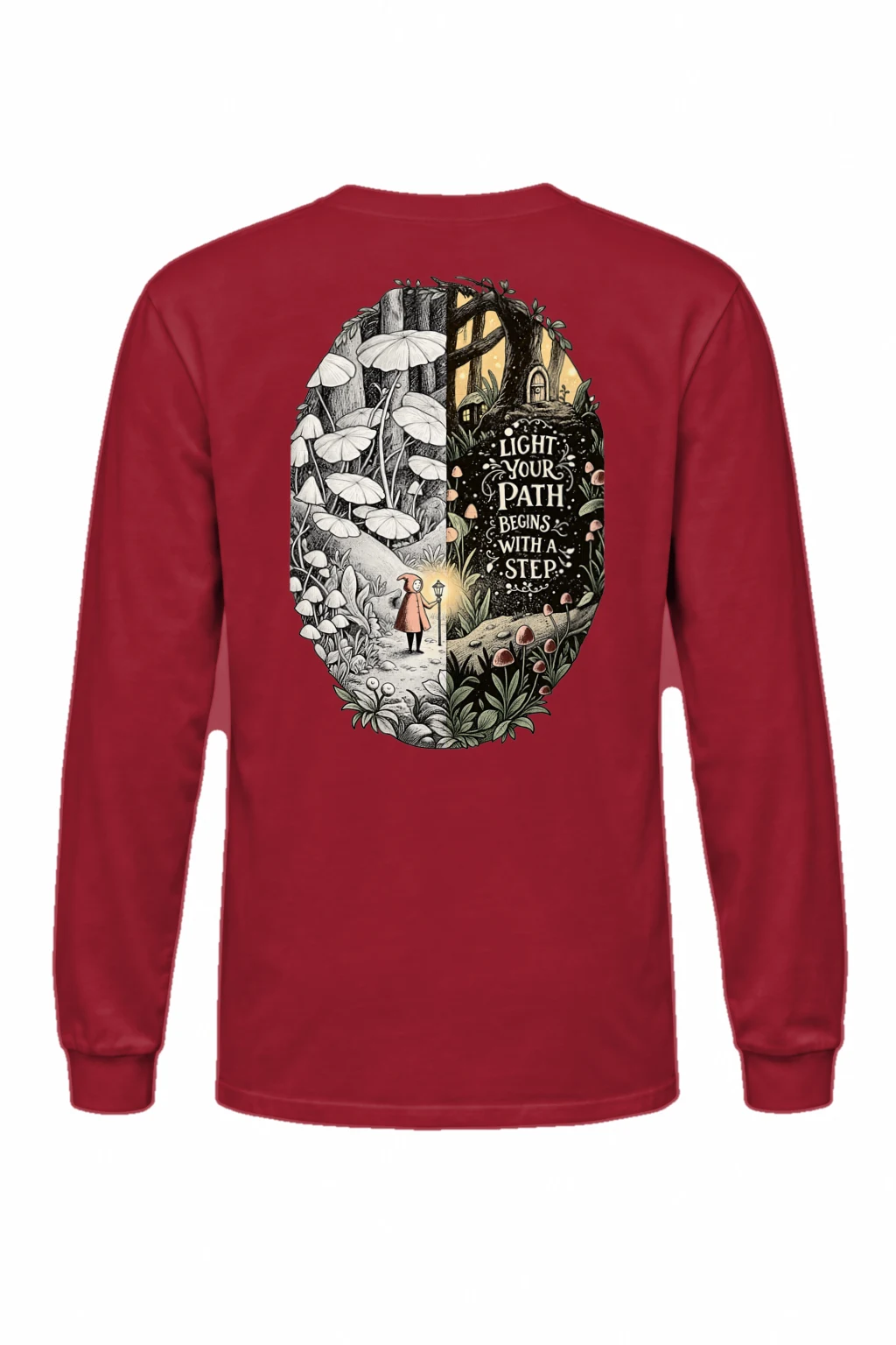 "Lantern Woodland Path" Unisex Longsleeve T-shirt
