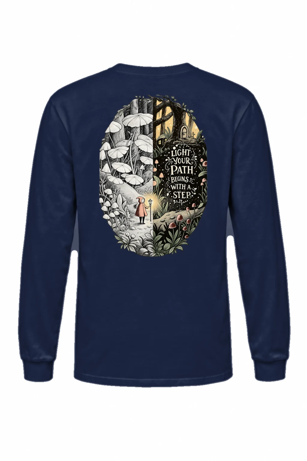 "Lantern Woodland Path" Unisex Longsleeve T-shirt