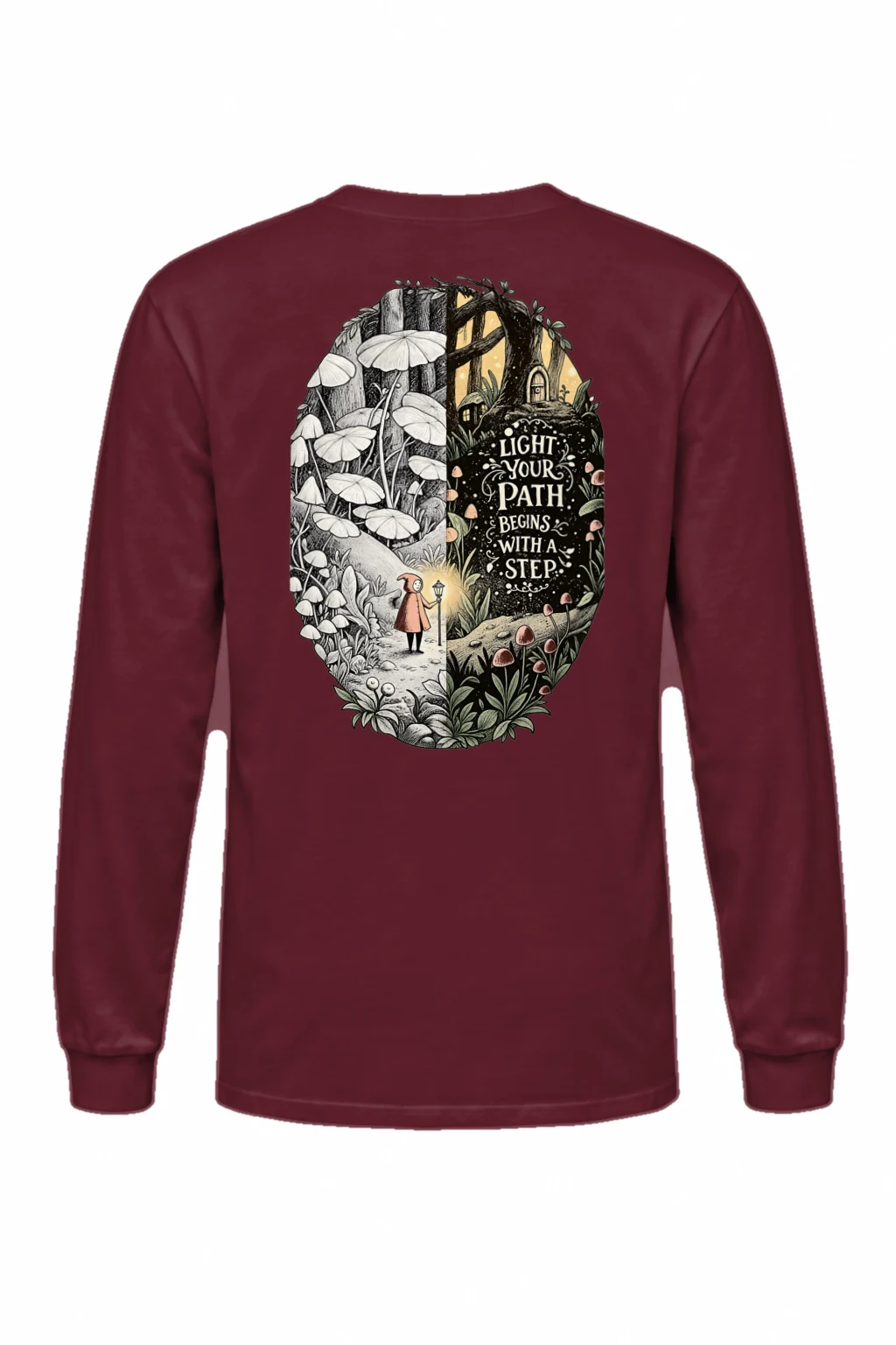 "Lantern Woodland Path" Unisex Longsleeve T-shirt