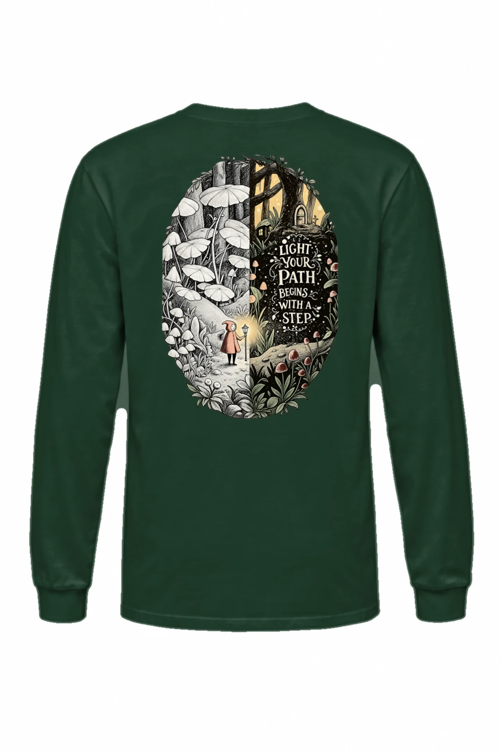 "Lantern Woodland Path" Unisex Longsleeve T-shirt