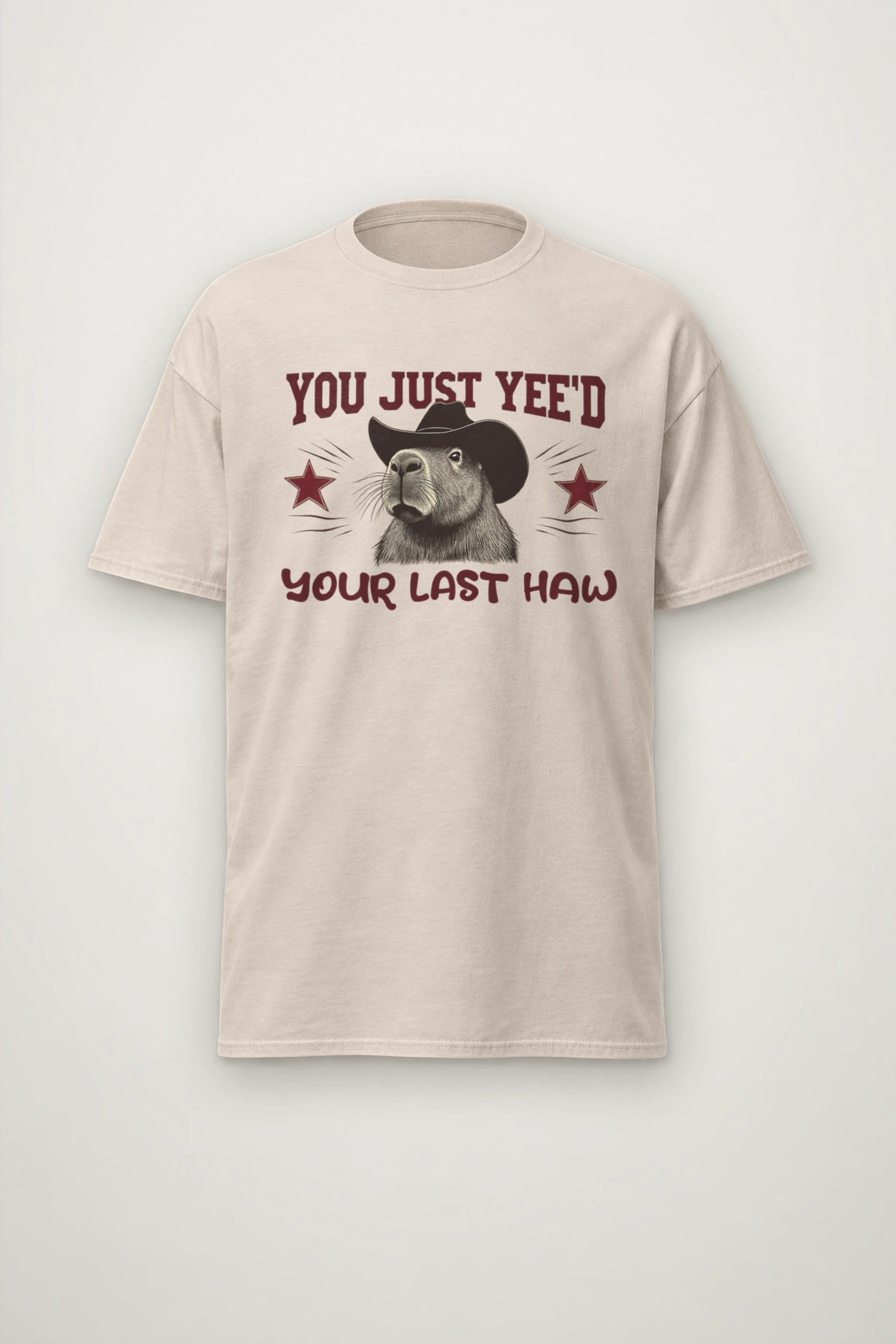 "Last Haw Capybara" Heavyweight Unisex Crewneck T-shirt
