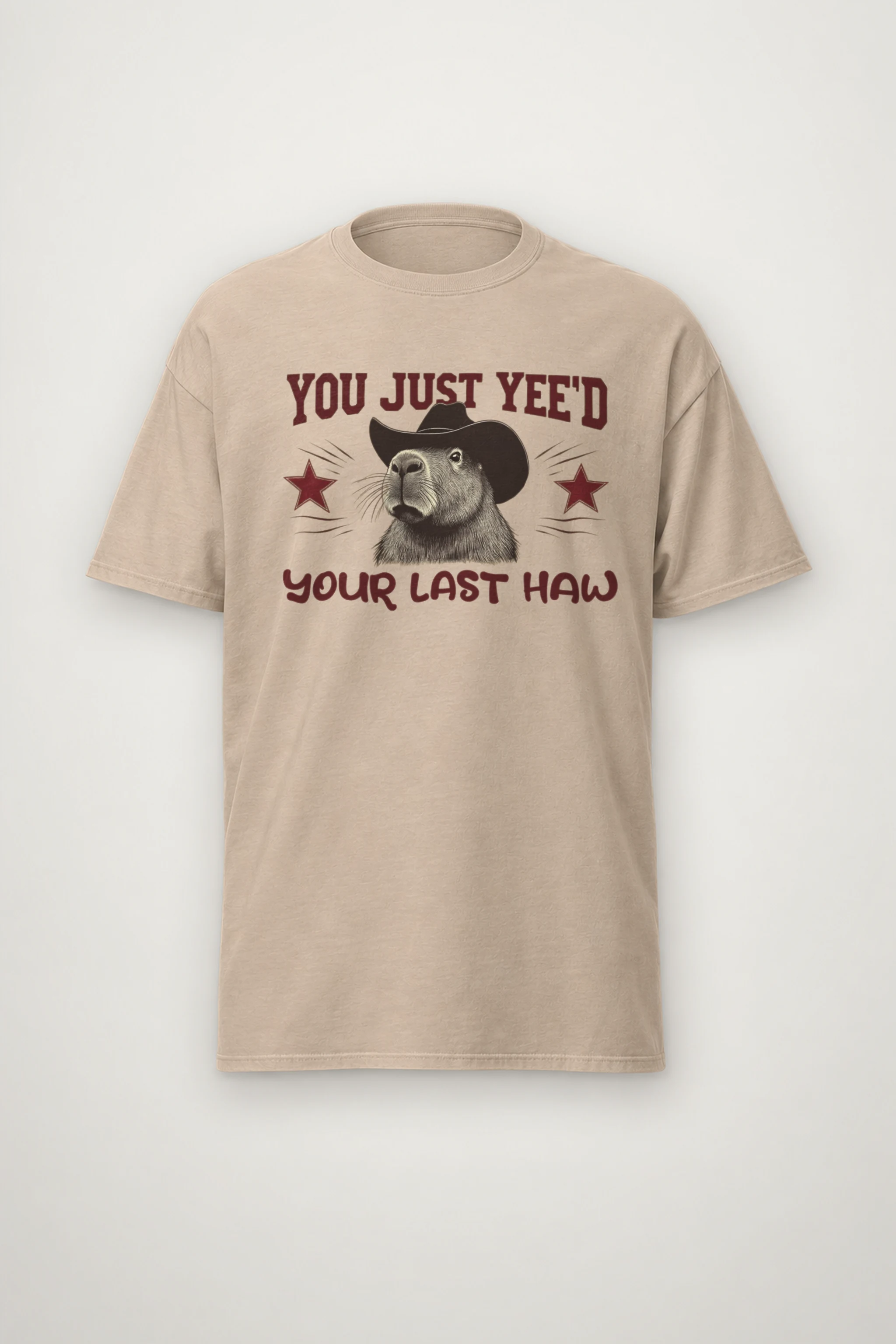 "Last Haw Capybara" Heavyweight Unisex Crewneck T-shirt