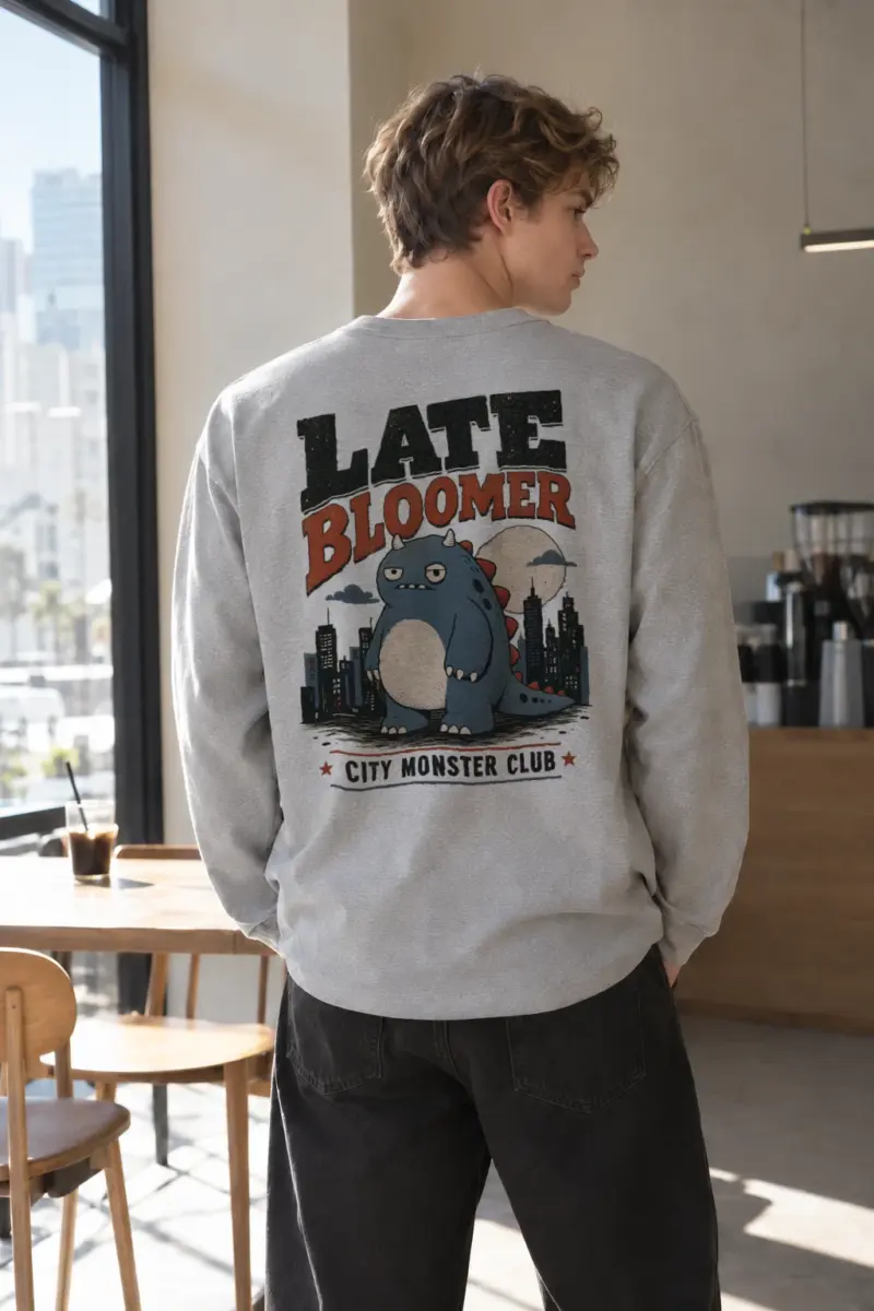 “Late Bloomer Monster” Unisex Longsleeve T-shirt | Gildan 2400