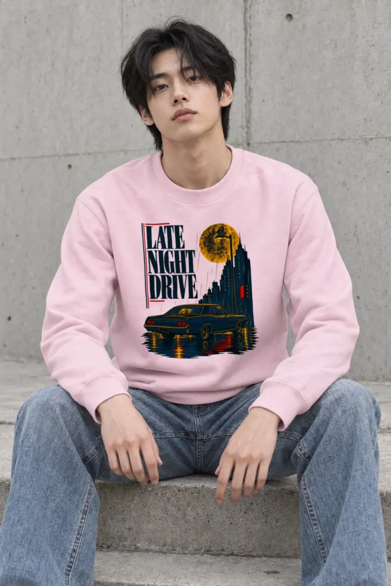"Late Night Drive" Heavy Blend Unisex Crewneck Sweatshirt