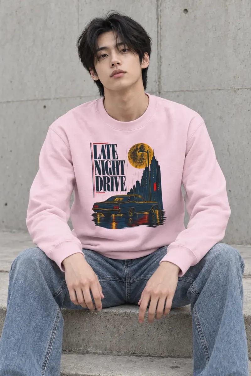 "Late Night Drive" Heavy Blend Unisex Crewneck Sweatshirt